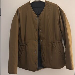 Reversible jacket/ black and tobacco